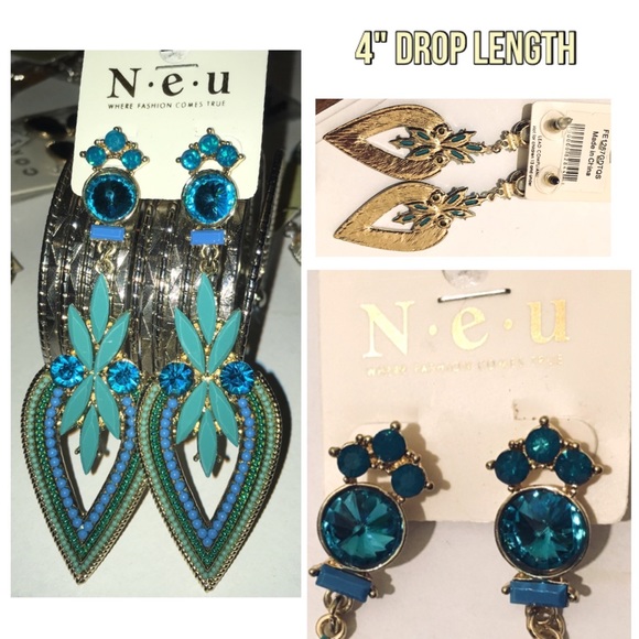 N•E•U Gorgeous Boho Chandelier Dangle Drop Statement Earrings - Picture 2 of 4